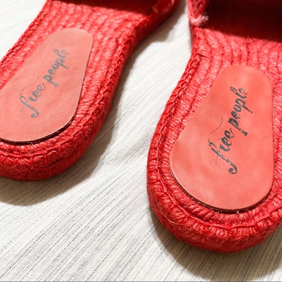 Free People Beach Front Espadrille Red Sandal - Picture 6 of 8